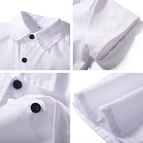 Image of Nwada Boys Suit Toddler Dress Clothes Shirt with Bow Tie, Dress Pants Sets Kids Gentleman Outfit suits