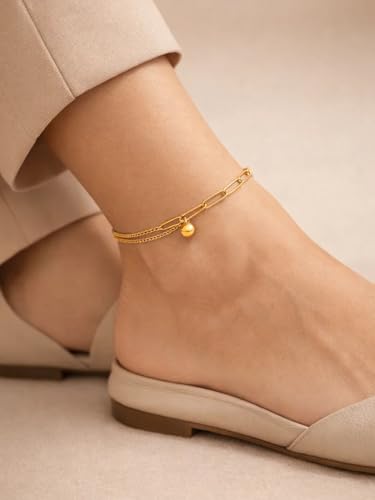 Image of Rubans Oxidised Anklets Jewellery Gift for Women & Girls | Kundan Ethnic Traditional