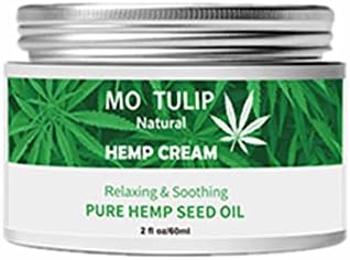 MO TULIP Hemp Oil Face Cream, Hyaluronic Acid Hydrating Relives Dry Skin, Anti-Aging, Anti Wrinkle, Relax & Soothing Skin and Boost Collagen (2oz)