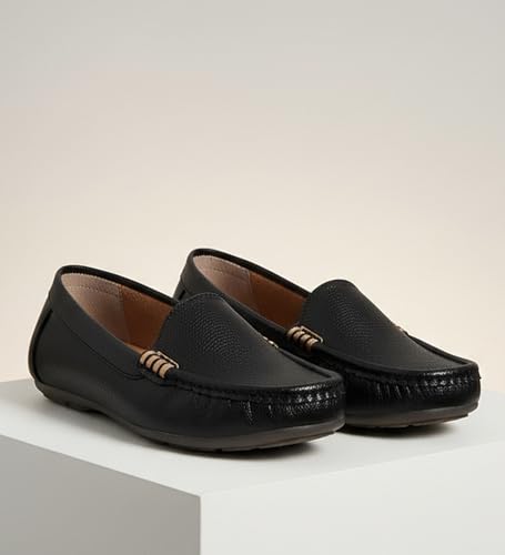 Image of Pluxh Women Ballet Flats | Slip-On Casual & Formal Shoes | Elegant Metal Accent Design, Soft Cushioned Insole with Flexible Anti-Slip Sole | Office Wear, Daily Use & Travel Footwear