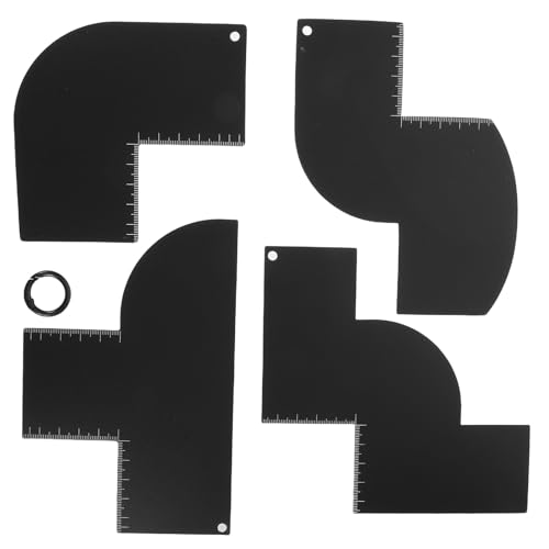 ABOOFAN Strumento Guida per Modellare Attaccatura dei Capelli Kit di Schede Riutilizzabili per Allineamento e Sfumatura Accessori per Styling della Barba