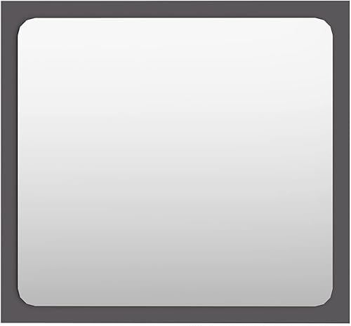 Miniatura 7 de YITHOPI Espejo rectangular de pared contemporáneo, espejo rectangular montado en la pared, sala de estar y más, espejo de baño gris hormigón de 15.7