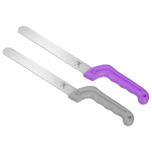 PATIKIL Floral Foam Knife, 1 Set/2Pcs Florist Professional Cutting Knife for Flower Foam Block Cake, Grey/Purple