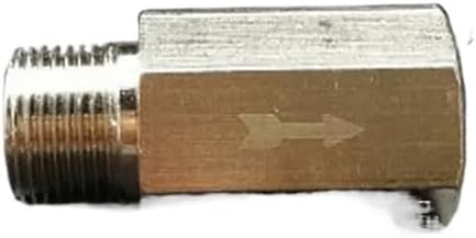 DN10 3/20.3 cm メス - オス ニッケルメッキ 真鍮 逆止弁 ワンウェイ ノンリターン 水 ガス オイル 六角 2 バ