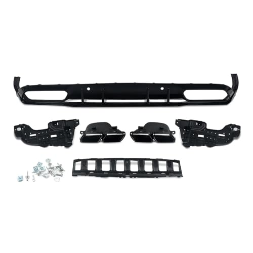 Difusor trasero Benz C200 C300 C43 C63 AMG Line con salidas de escape