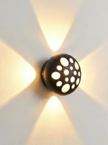 Image of Groeien Pack of 2 | 7 Watts Waterproof LED Round Dome Shape Four Way Indoor Outdoor Exterior Wall Light(Dome-Fourway, 2, Count)