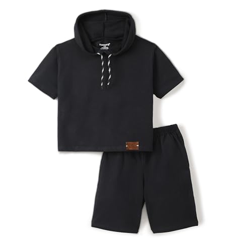 Image of Girls Premium Cotton Printed T-Shirt & Shorts Set | Summer Wear Comfortable Loungewear Clothing Set | Girls Co-Ord Set | Casual Half Sleeve Printed Top & Bottom Set