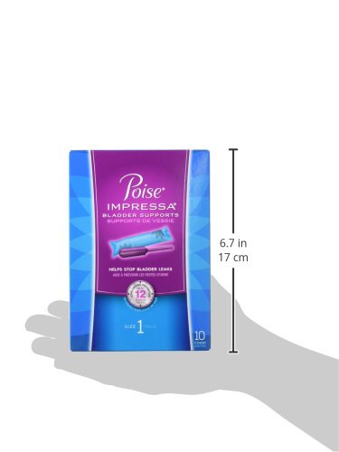 Poise Impressa Incontinence Bladder Supports for Bladder Control, Size 1, 4 Packs of 10, 40 Total Count - Thumbnail 2