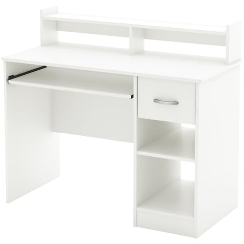 South Shore Axess Desk with Keyboard Tray, White