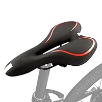 Selle De Vélo Confort - PU - Marron - Pour VTT Et Vélo De Route - 35x25x10cm