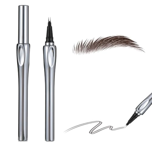 [ tiktok人気アイブロウ] ウォータープルーフ二叉アイブロウペンシル | 長持ち防水・防汗 | 落ちない自然な眉毛仕上げ | 描きやすい消えないアイブロウ | 3色展開|アイブロウブラックテクノロジー（ 03#ディープブラウン）