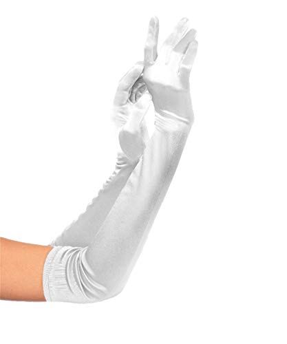 Long Satin Gloves - 1920s Accessories Elbow Gloves Fancy Dress Stretch Elbow Length for Women Ladies Costume Evening Opera Bridal Party Wedding Prom
