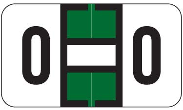 Doctor Stuff - File Folder Labels, Alphabet Letter O, Ringbook Sheets, Jeter 5800 - JTAM Series Compatible Alpha Stickers, Dark Green, 15/16" x 1-5/8"