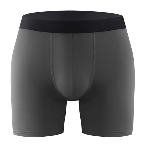 Zanisouta Calzoncillos tipo bóxer para hombre, transpirables, para incontinencia, retro, monocolor, ajustados, ropa interior suave, ropa interior de viaje, ropa interior informal