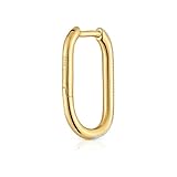 TOUS Pendiente Individual para Mujer de Aro Bicolor Millgrain, Colección Basics