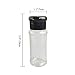 FEOOWV 25Pcs Empty Plastic Spice Bottles Set for Storing Barbecue Seasoning Salt Pepper and More 75 ml/2.5 oz (Black)