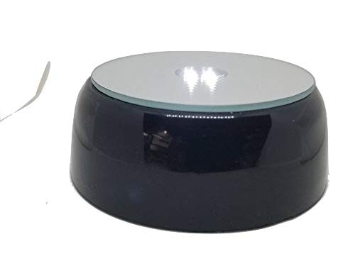ASENTE LED Light Base for Crystal and Glass Art - Round LED Display Base w/ Bright White Lights, Battery Operated Art Light - Light Up Display Base