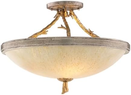 Corbett Lighting 66-33-VGL/SSL PARC Royale 3Lt Semi-Flush,