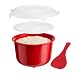 Microwave Rice Steamer Cooker BPA Free 2.6L Red