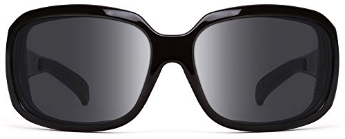 7eye Mistral | Wind Blocking Sunglasses - Glossy Black, Polarized Gray Lenses, One Size3