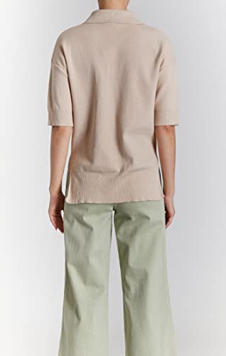 Image of O A T NEW YORK Women's Luxury Clothing Short Sleeve Pull on Cropped Sweater, Comfortable & Stylish