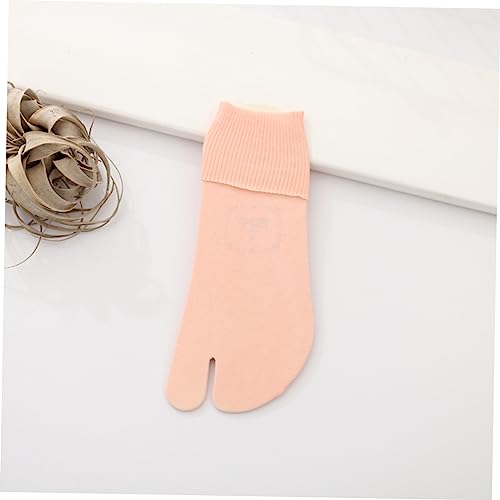 5 Pairs Velvet Toe Socks for Men and Women Summer Thin Split-Toe Slipper Socks Mid-Calf Length Soft Lightweight for Home and Travel Random Color2