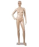 Mannequin Manikin Dress Form Female Full Body 69 Inch Adjustable Mannequin Stand Realistic Mannequin Display Head Turns Dress Model W/Metal Base