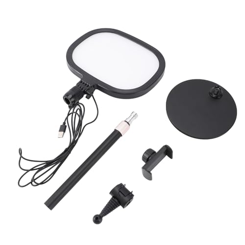 Image of Video Conference Lighting Kit, Desktop Video Conference Light with Stand and Phone Holder, Adjustable Brightness and Color Temperature, USB Powered LED Light for Zoom Streaming