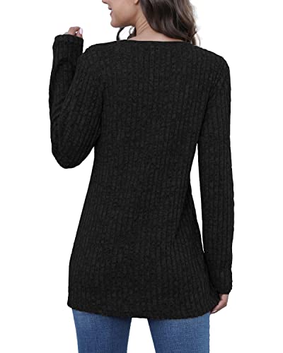 Image of JomeDesign Long Sleeve Shirts for Women Crew Neck Lightweight Sweater Loose Casual Tunic Tops