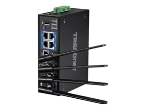 TRENDnet, TI-W100, Industrieller AC1200 Wireless Dual-Band-Gigabit-Router, Schwarz