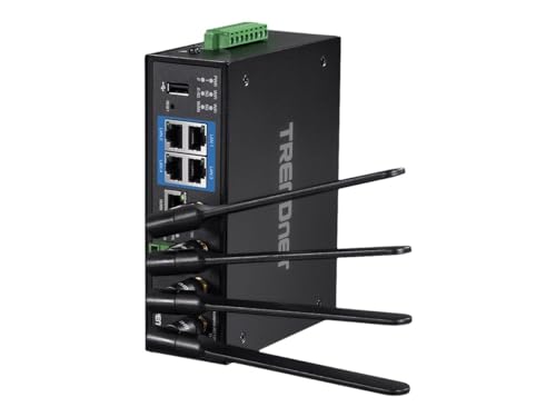 TRENDnet Industrial AC1200 Wireless Dual Band Gigabit Router, Black, TI-W100