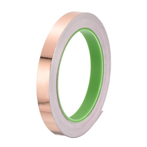 Image of PATIKIL Copper Foil Tape 0.47 Inch x 66 Feet 0.05mm Thick Double Sided Conductive Adhesive EMI Shielding for Electronics, Circuits, Grounding