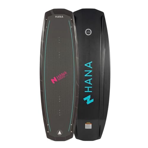 HANA Planche de Wakeboard Carver | Spécial Bateau | Rocker 3 Étages & Noyau PU | Polyvalence, Progression & Contrôle | Ailerons Inclus (Planche Seule) (142 cm)