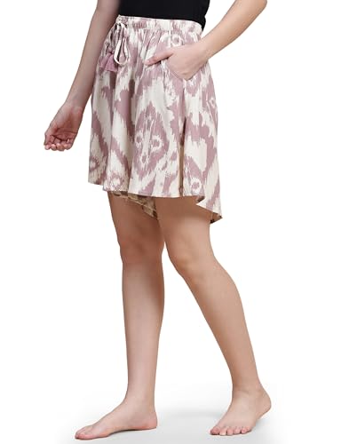 Image of B STORIES Women's Ultra-Soft Printed 100% Viscose Culotte Shorts | Soft Casual High Waist Lounge Shorts | Girls Ladies Stylish Quirky Casual Summer Beach Bottoms (S-XXL)