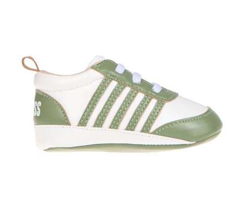 K-Swiss Infant Shoe - Boys Athletic Crib Soft Bottom Baby Shoes - Sneakers and First Walking Shoes for Babies, Green, 12