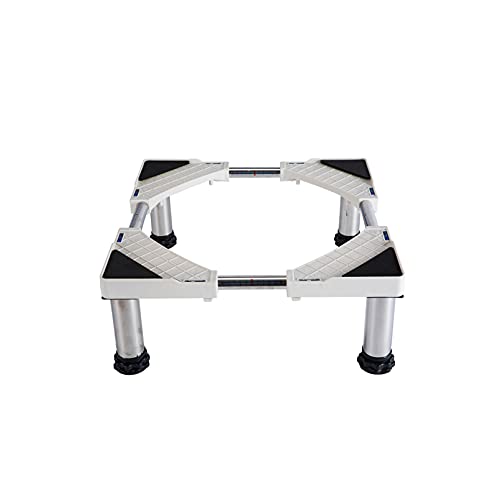 Base de la lavadora, Base para lavadora y nevera ajustable, longitud 51-72 cm, ancho 46-68 cm, altura 14-32 cm, 4/8/12 patas, capacidad 200-400 kg. (4 patas, 24)