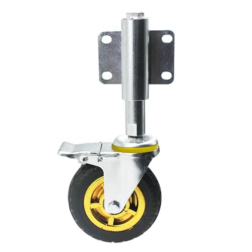 4 inch Spring Rubber Loaded gate Wheel,Heavy Duty Swivel gate Caster Wheels with Universal nount Plate,gate Wheels for Wooden Fence gate Caster,Wooden gate Caster,Farm gate Wheel