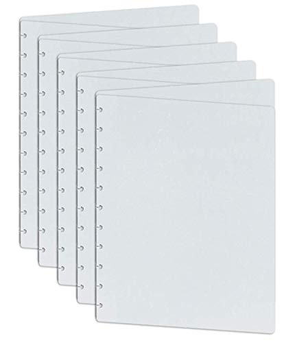 Eleven Discs Letter Size Translucent/Clear Discbound Notebook Poly Covers (Set of 5)
