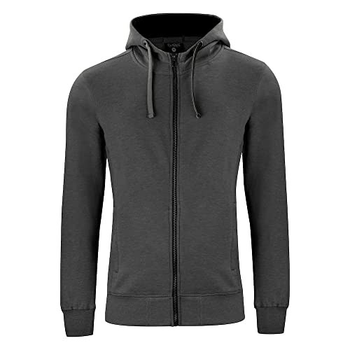 CliQue Mens Classic Melange Full Zip Hoodie (L) (Anthracite Melange)