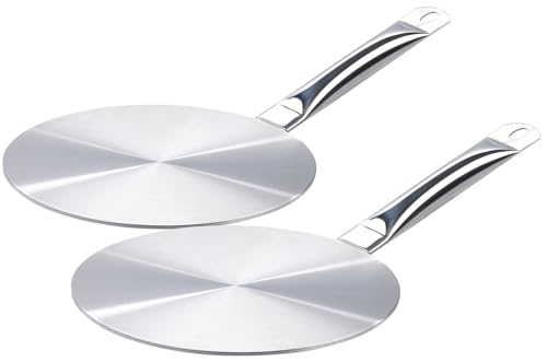 Rosenstein & Söhne Induktions-Untersetzer: 2er-Set Universal-Adapterplatten für Induktions-Kochfelder, Ø 24 cm (Induktionskochfeld-Adapterplatte, Aufsätze Induktionskochfeld)