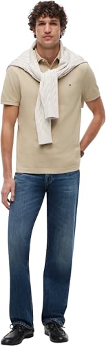 Tommy Hilfiger Herren Poloshirt Kurzarm 1985 Regular Fit, Beige (Sandalwood), S – Ansicht 5
