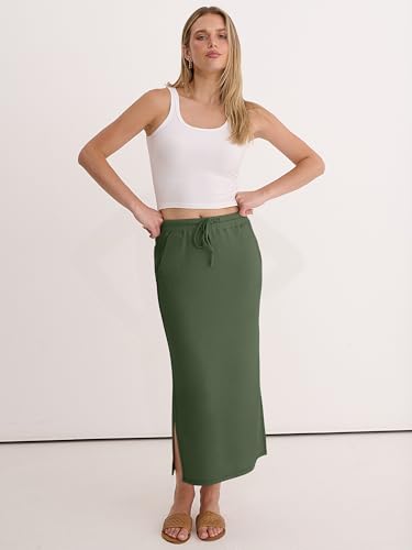 Image of ANRABESS Casual Maxi Skirts for Women, High Waist, Summer, Drawstring, Ideal for Daily Wear, Office & Weekend Outings 2026