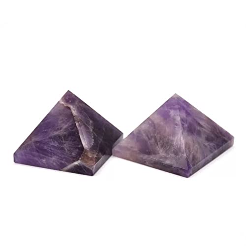 Pirámide de amatista natural de 41-45mm YEAHSO para decoración de hogar 6