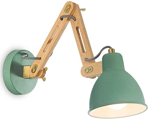 Lámpara de pared ajustable con foco verde para iluminar el salón con estilo 2