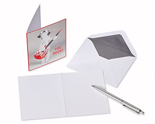 Image of Papyrus Blank Cards with Envelopes, Dog with Guitar (12-Count)