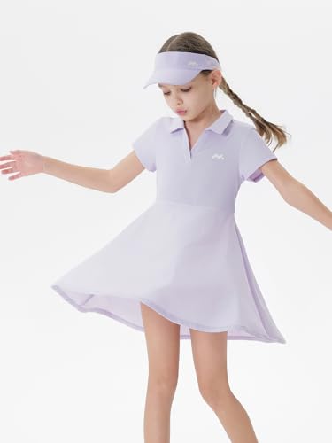 marc & janie Girls Tennis Dress Athletic Cooling Quick-Dry Short Sleeve V Neck Golf Dresses 5506762