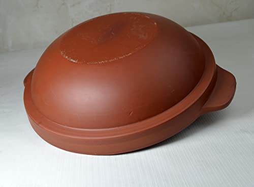 Casserole Clay Pot Heat-Resistant Premium Ceramic Bowl With Lid Cook Soup Terrine Black (Red 42Oz) #TOP4