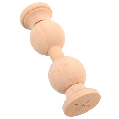 GARVALON Elegant European Unfinished Beech Wood Finials for Fence and Railings Post Hand-Carved Decorative Tops for Bed Posts Curtain Rods Staircases Luxury Home Bedroom Ornaments and DIY