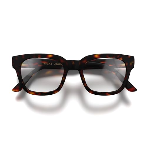 LONDON MOLE® Tricky reading glasses | Cool square/rectangular/trapezoidal shaped readers | Men’s Women’s Unisex | Spring hinges