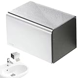 Soporte para pañuelos de baño, estante cuadrado de acero inoxidable, caja de pañuelos de baño, para familiares, amigos, estudiantes, adultos, hombres, mujeres, hogar, baño, cocina, baño, pared